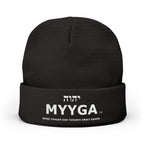MYYGA - Make Yahuah And Yahusha Great Again - Embroidered Knit Beanie | Distressed Hebrew Accent