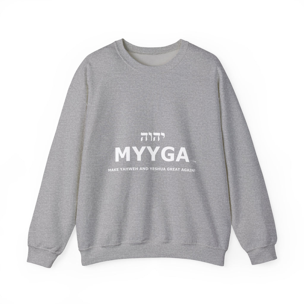 MYYGA - Make Yahweh And Yeshua Great Again - sweatshirt | Religious typography crewneck