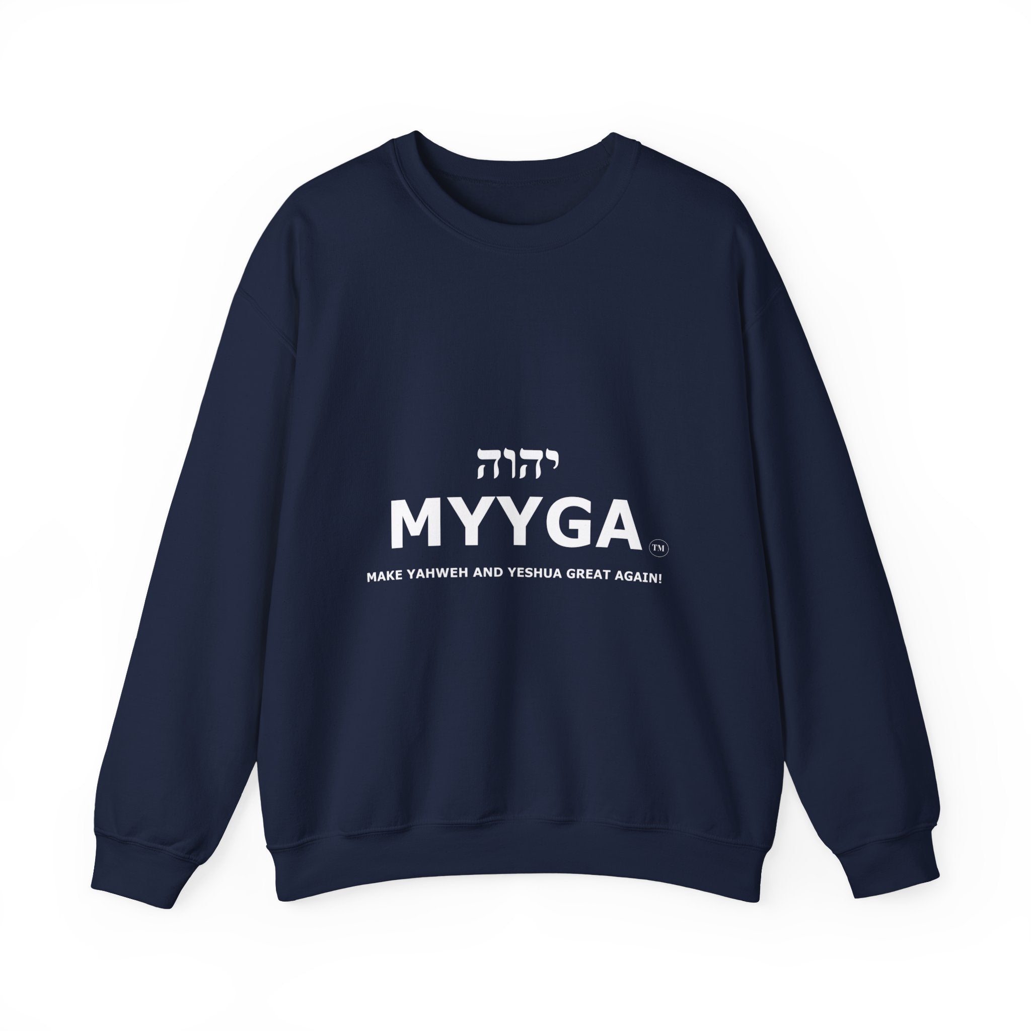 MYYGA - Make Yahweh And Yeshua Great Again - sweatshirt | Religious typography crewneck