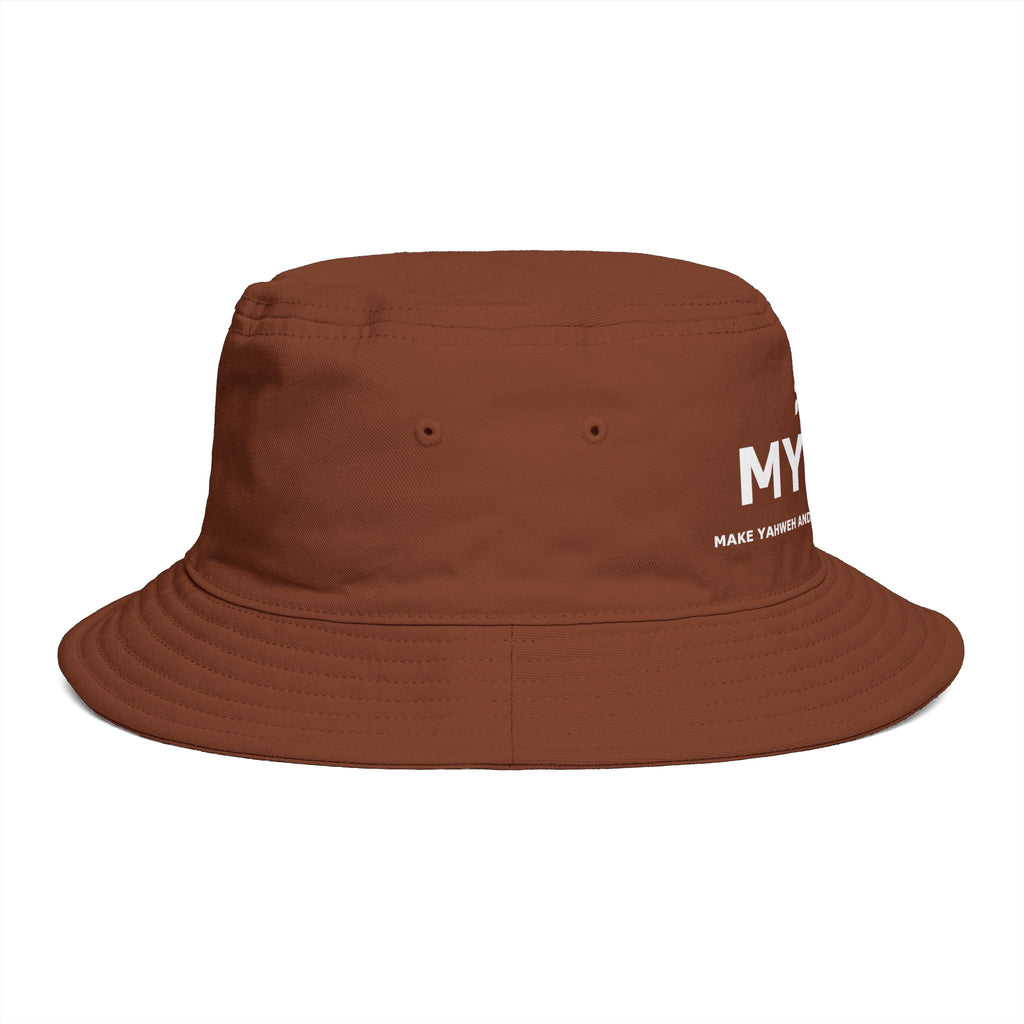 MYYGA - Make Yahweh And Yahshua Great Again - Solid Red Bucket Hat | All-Over Print Bucket Hat