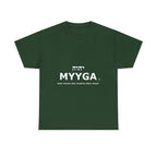 MYYGA - Make Yahuah And Yahusha Great Again - logo tee | Hebrew lettering graphic shirt