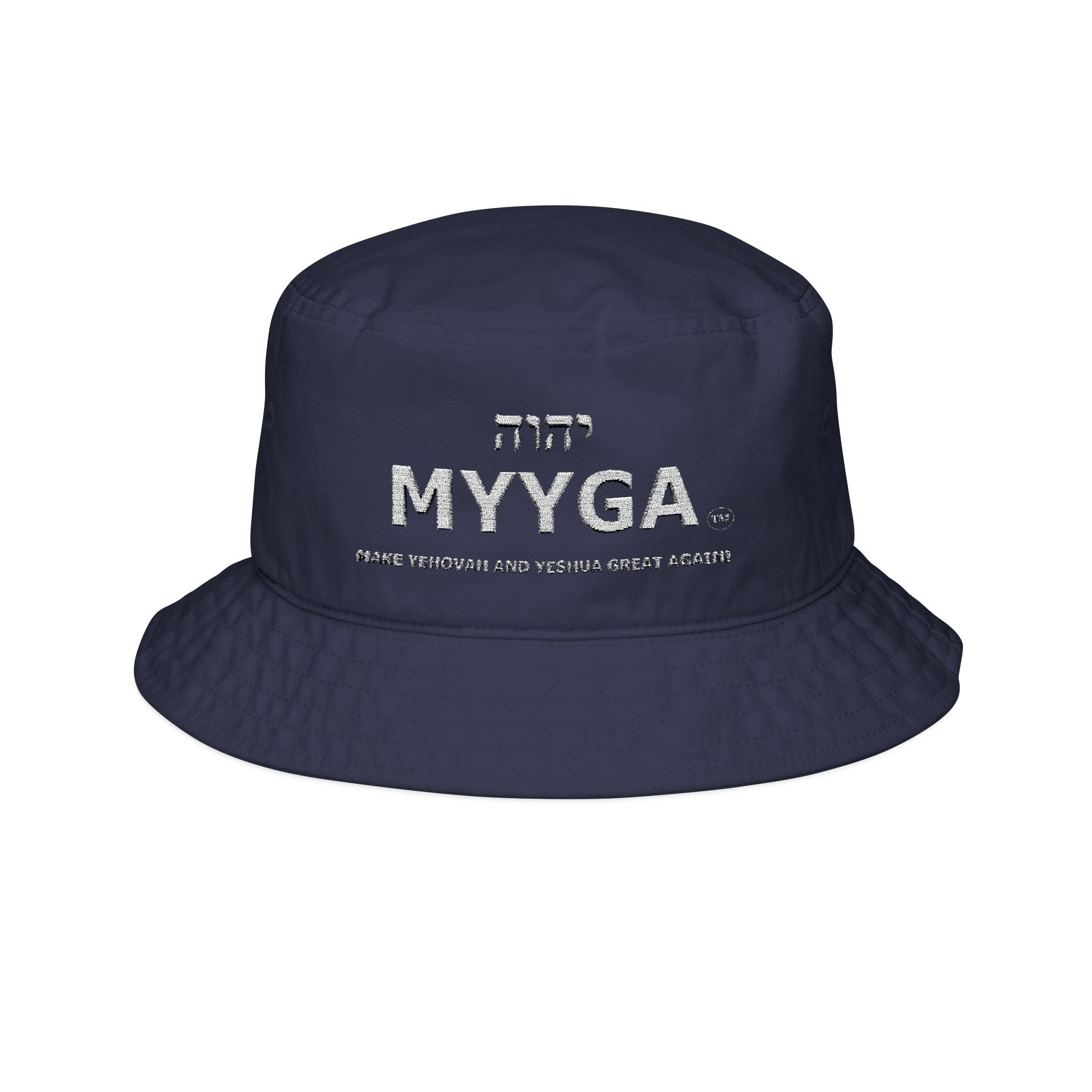 MYYGA - Make Yehovah And Yeshua Great Again - Embroidered Bucket Hat | Distressed Logo, Streetwear