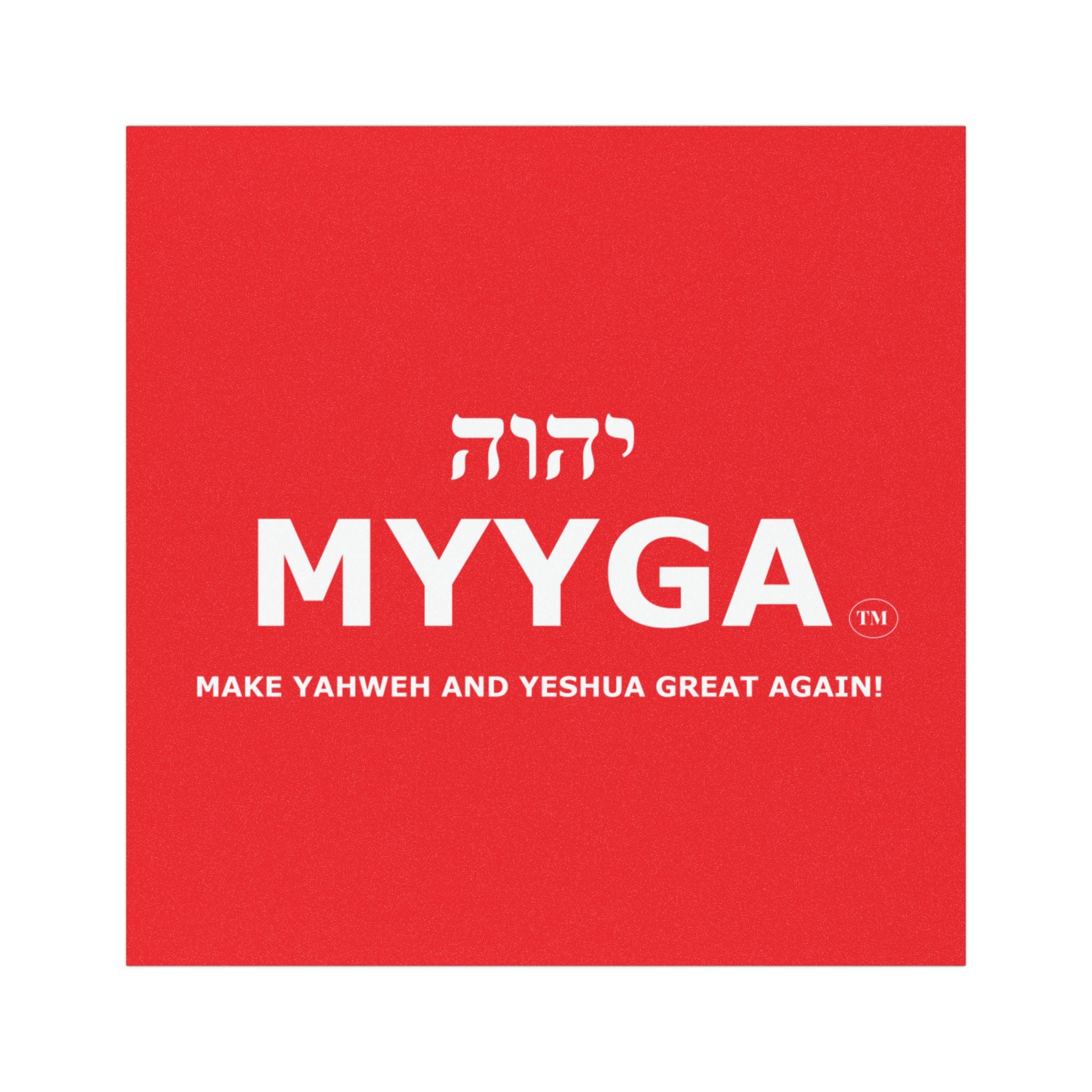 MYYGA - Make Yahweh And Yeshua Great Again - Hebrew Logo Car Magnet |