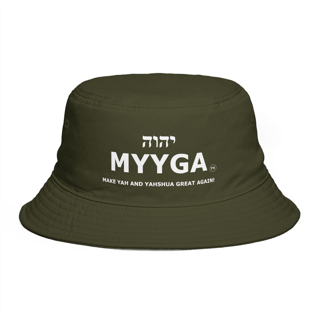 MYYGA - Make Yah And Yeshua Great Again - Solid Red Bucket Hat | All-Over Print Bucket Hat