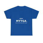 MYYGA - Make Yah And Yahshua Great Again - logo tee | Hebrew lettering graphic shirt