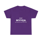 MYYGA - Make Yehovah And Yeshua Great Again - logo tee | Hebrew lettering graphic shirt