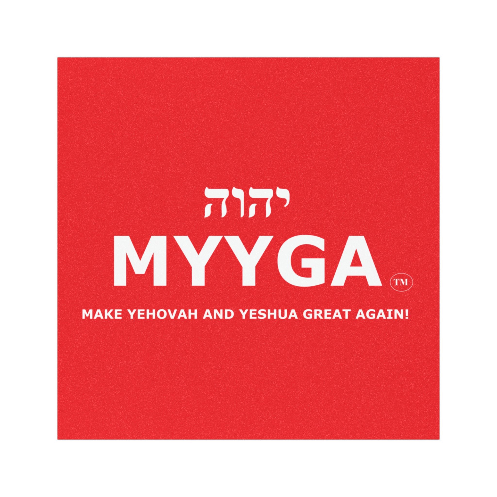 MYYGA - Make Yehovah And Yeshua Great Again - Hebrew Logo Car Magnet |