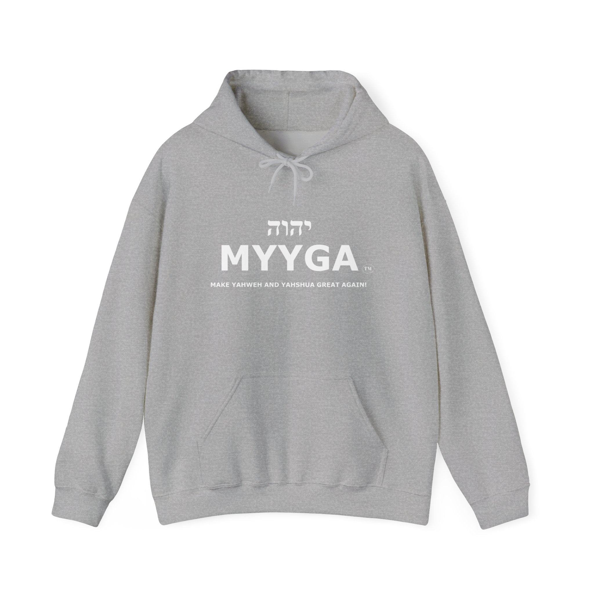 MYYGA - Make Yahweh And Yahshua Great Again - hooded sweatshirt with front design only