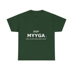 MYYGA - Make Yah And Yahshua Great Again - logo tee | Hebrew lettering graphic shirt