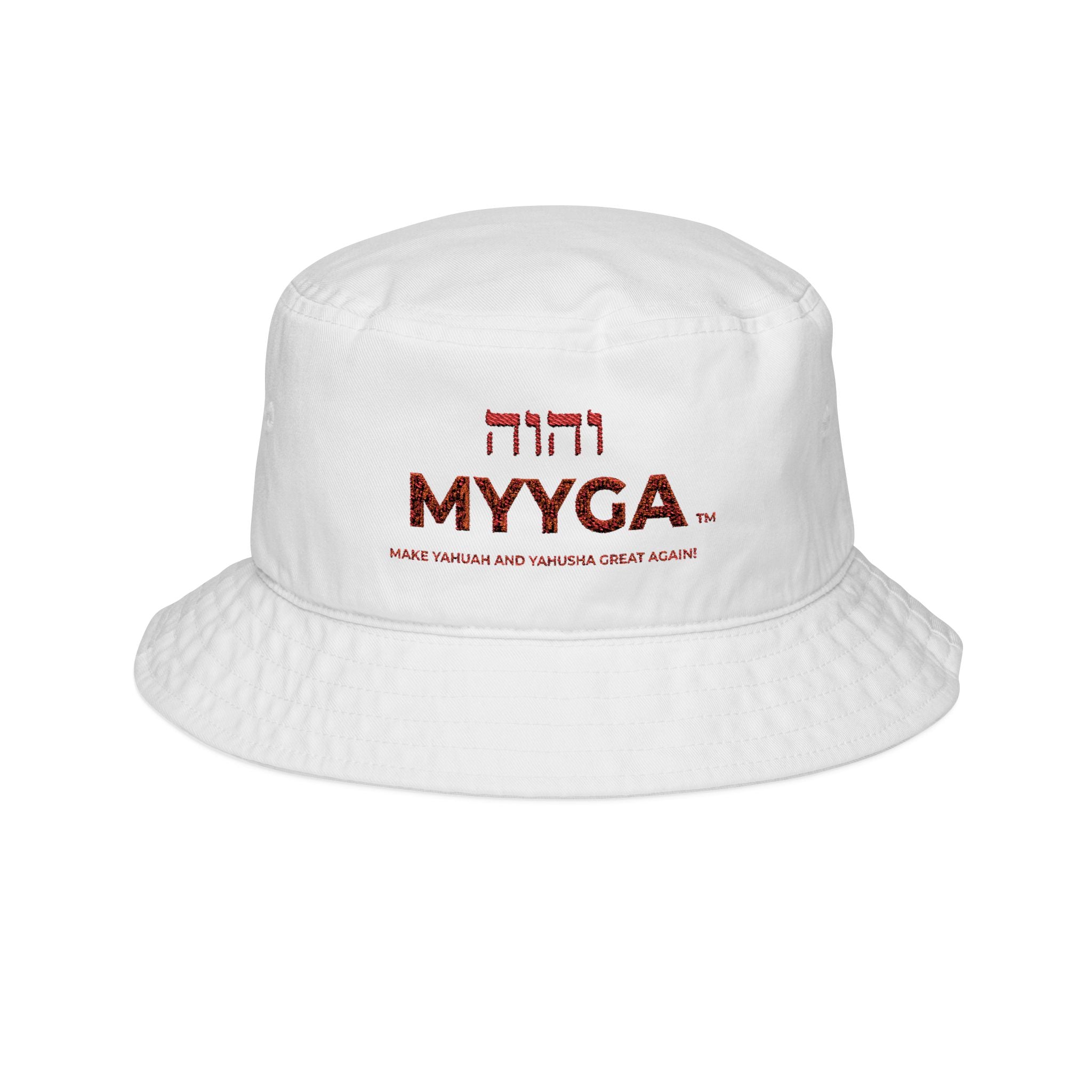 Embroidered "MYYGA"  Make Yahuah And Yahusha Great Again Patch Bucket Hat — Casual Streetwear Sun Hat