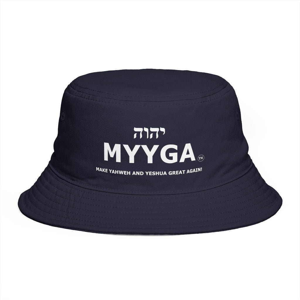 MYYGA - Make Yahweh And Yahshua Great Again - Solid Red Bucket Hat | All-Over Print Bucket Hat