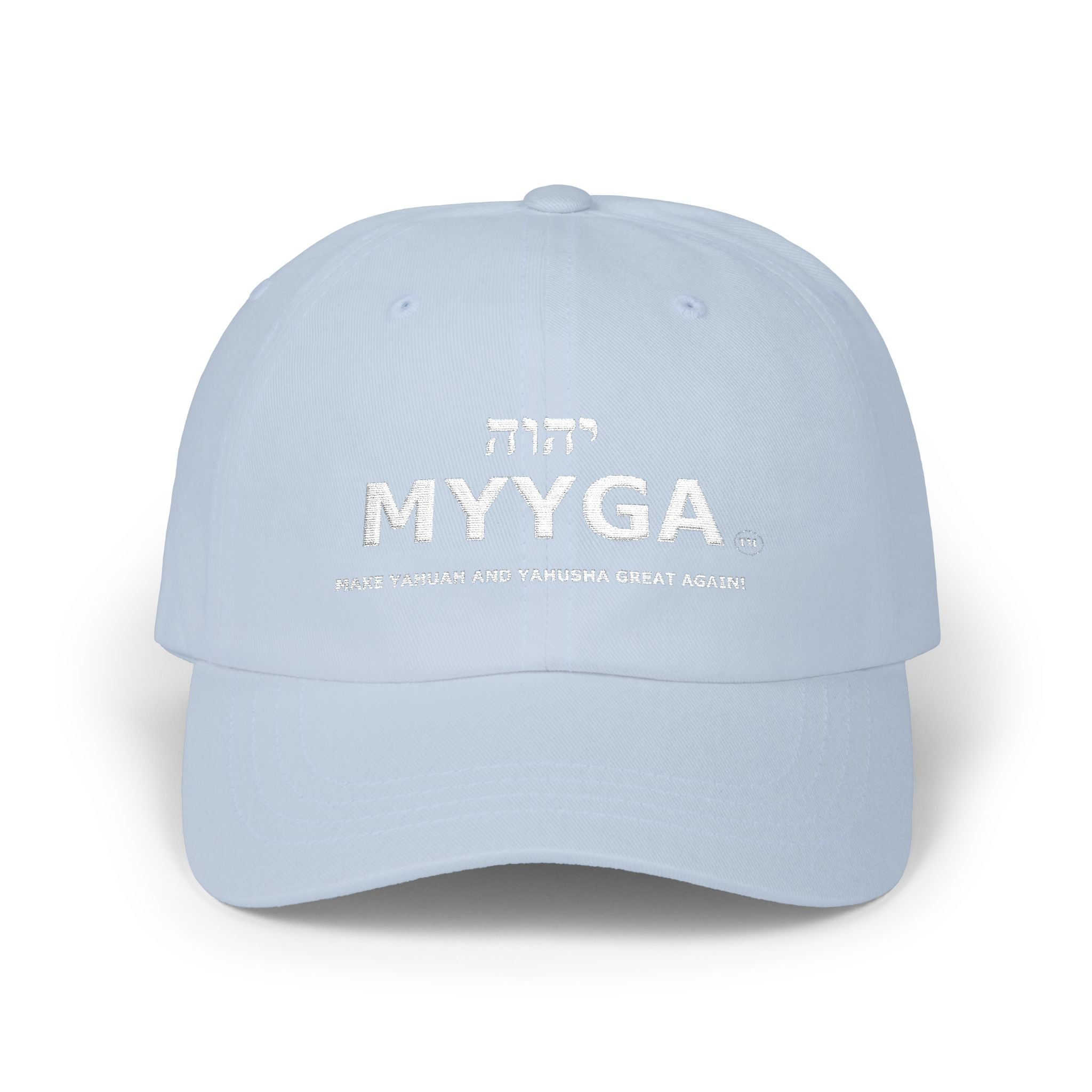 MYYGA - Make Yahuah And Yahusha Great Again - distressed logo Classic Dad Cap | vintage embroidered baseball hat