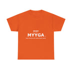 MYYGA - Make Yehovah And Yeshua Great Again - logo tee | Hebrew lettering graphic shirt