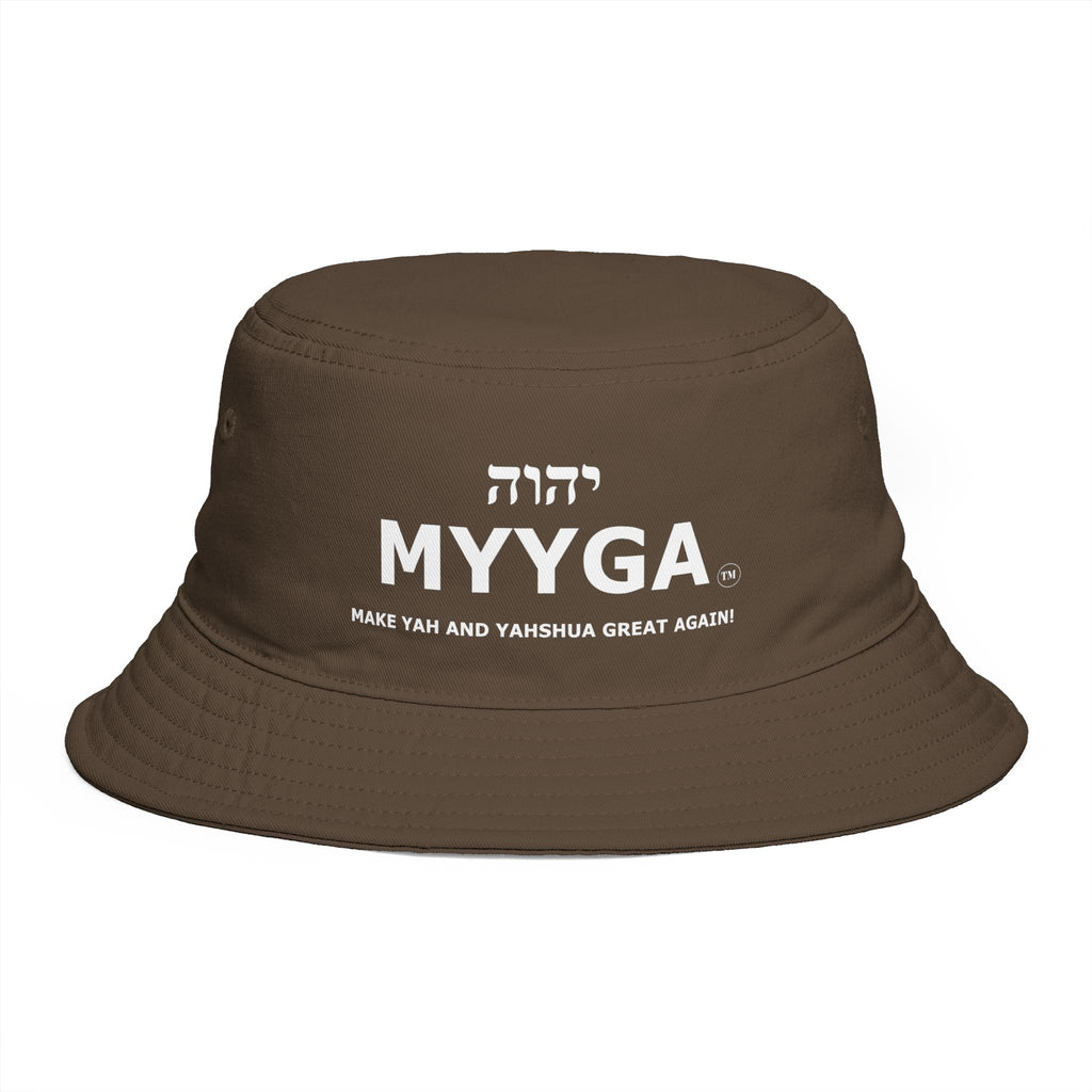 MYYGA - Make Yah And Yeshua Great Again - Solid Red Bucket Hat | All-Over Print Bucket Hat