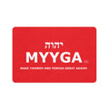 MYYGA - Make Yahweh And Yeshua Great Again - logo pet food mat | placemat