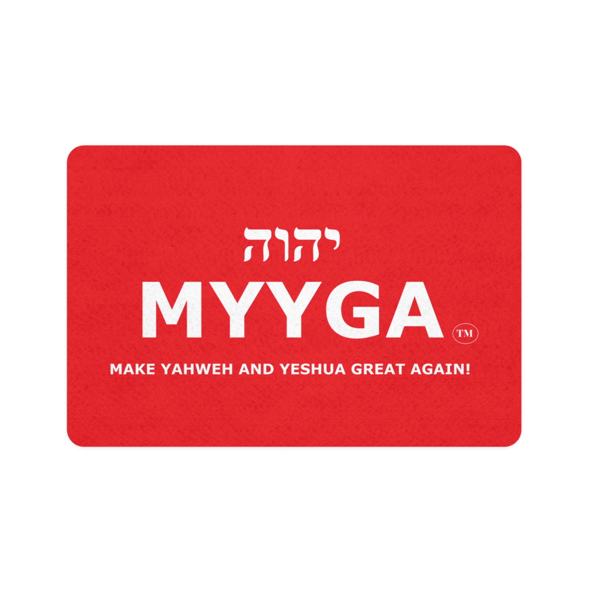 MYYGA - Make Yahweh And Yeshua Great Again - logo pet food mat | placemat
