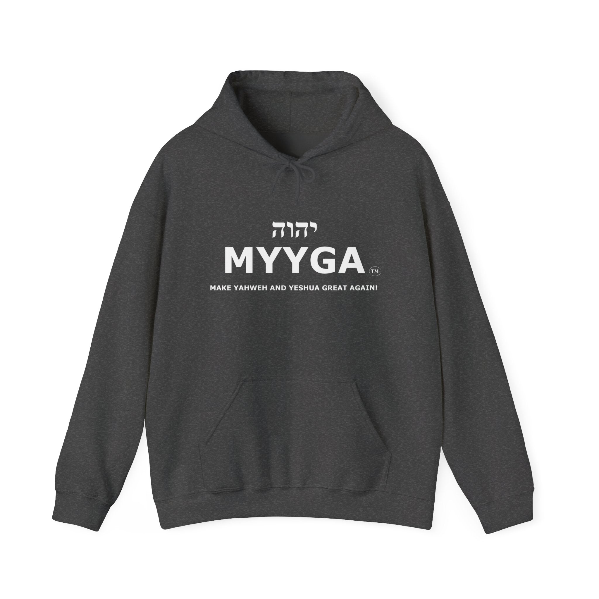 MYYGA - Make Yahweh And Yeshua Great Again - hooded sweatshirt with front design only