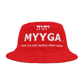 MYYGA - Make Yah And Yahshua Great Again - Solid Red Bucket Hat | All-Over Print Bucket Hat