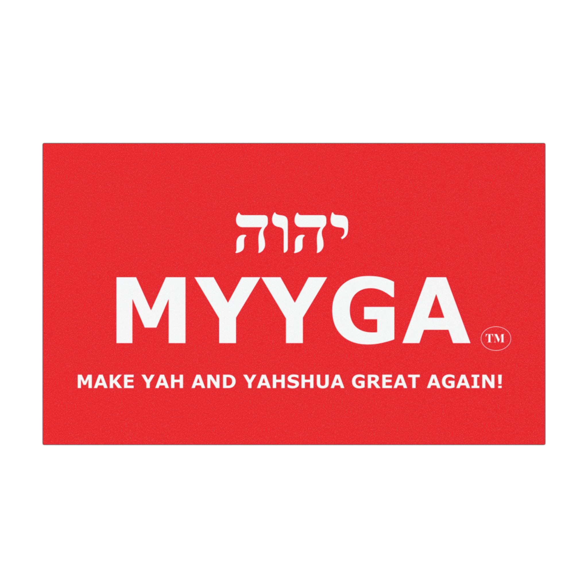 MYYGA - Make Yah And Yeshua Great Again - Hebrew Logo Car Magnet |
