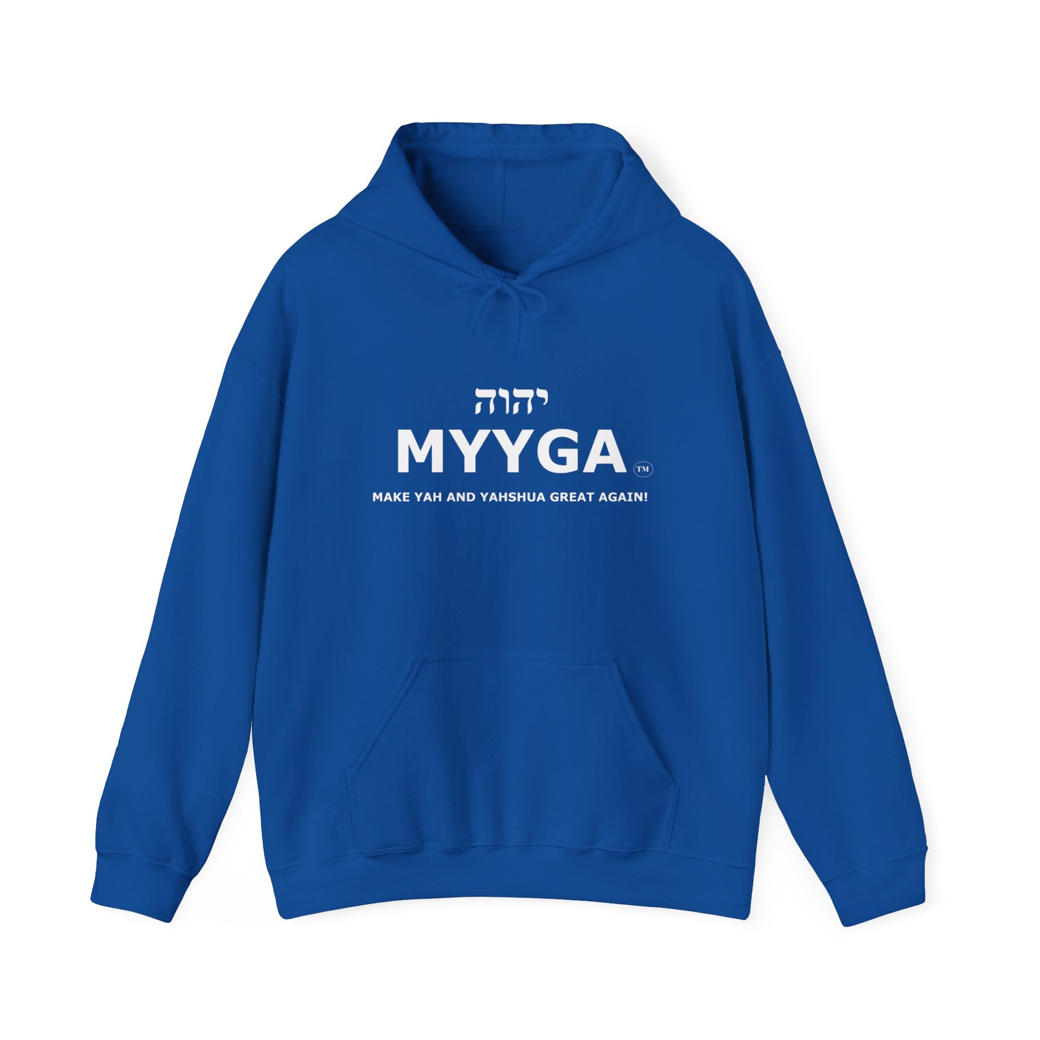 MYYGA - Make Yah And Yeshua Great Again - hooded sweatshirt with front design only
