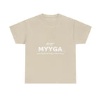 MYYGA - Make Yahweh And Yahshua Great Again - logo tee | Hebrew lettering graphic shirt