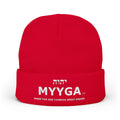 MYYGA - Make Yah And Yeshua Great Again - Embroidered Knit Beanie | Distressed Hebrew Accent