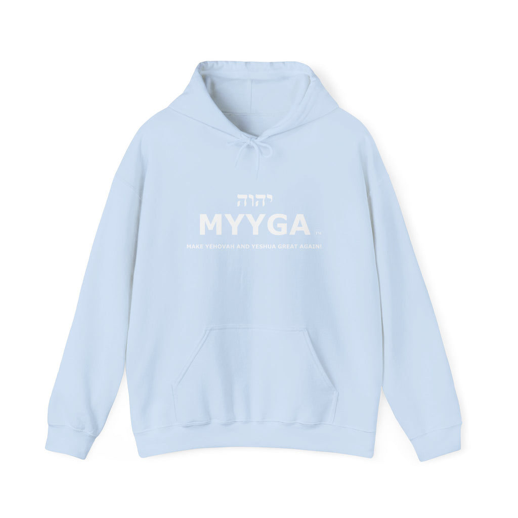 MYYGA - Make Yehovah And Yeshua Great Again - hooded sweatshirt with front design only