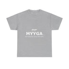 MYYGA - Make Yahweh And Yahshua Great Again - logo tee | Hebrew lettering graphic shirt