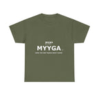 MYYGA - Make Yah And Yahshua Great Again - logo tee | Hebrew lettering graphic shirt