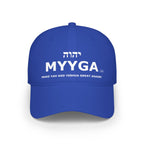 MYYGA - Make Yah And Yahshua Great Again - distressed logo Classic Dad Cap | vintage embroidered baseball hat