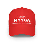 MYYGA - Make Yehovah And Yeshua Great Again - distressed logo Classic Dad Cap | vintage embroidered baseball hat