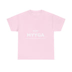 MYYGA - Make Yah And Yahshua Great Again - logo tee | Hebrew lettering graphic shirt