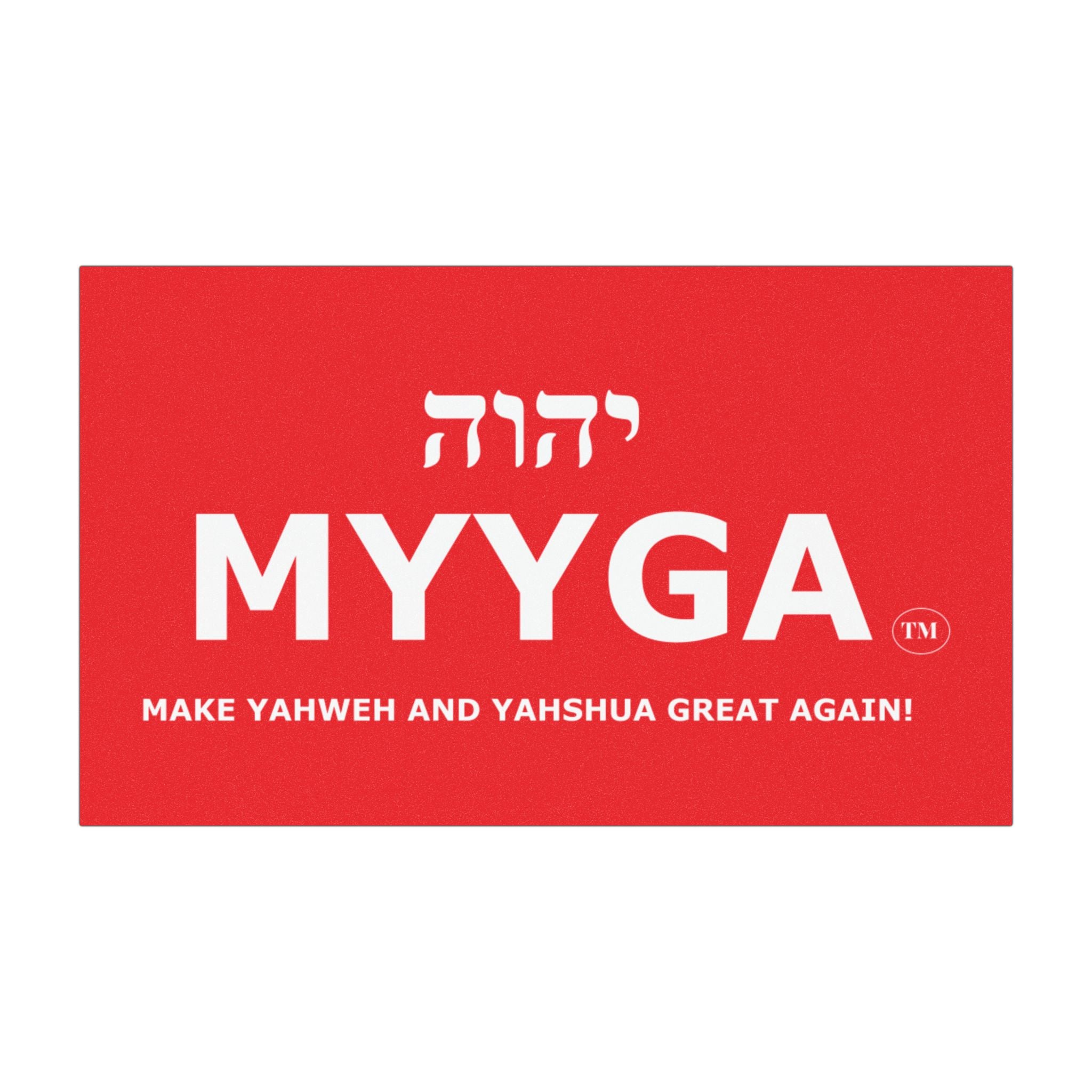 MYYGA - Make Yahweh And Yahshua Great Again - Hebrew Logo Car Magnet |
