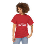 MYYGA - Make Yahweh And Yeshua Great Again - logo tee | Hebrew lettering graphic shirt