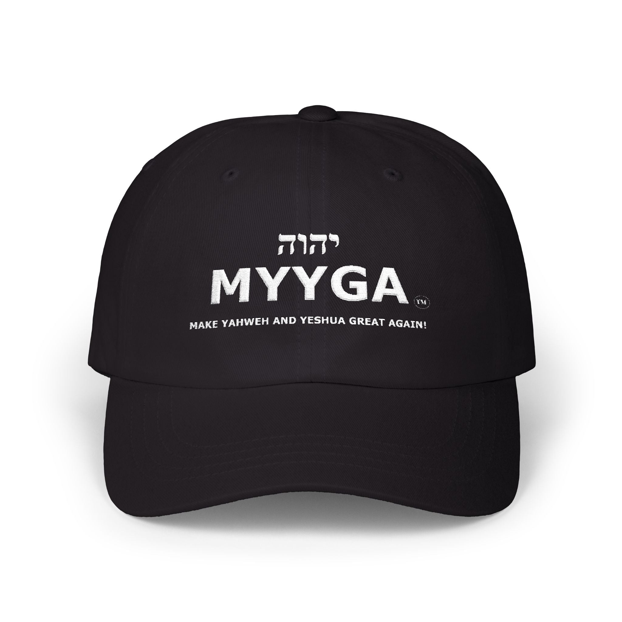 MYYGA - Make Yahweh And Yeshua Great Again - distressed logo Classic Dad Cap | vintage embroidered baseball hat