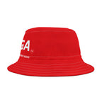 MYYGA - Make Yahuah And Yahusha Great Again - Solid Red Bucket Hat | All-Over Print Bucket Hat