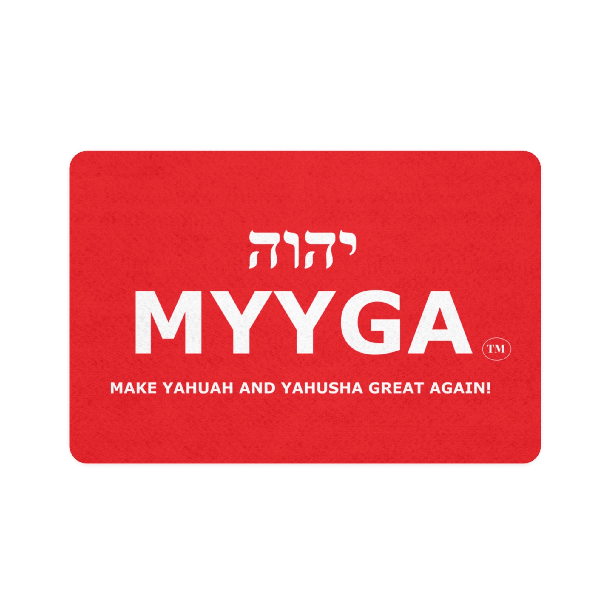 MYYGA - Make Yahuah And Yahusha Great Again - logo pet food mat | placemat