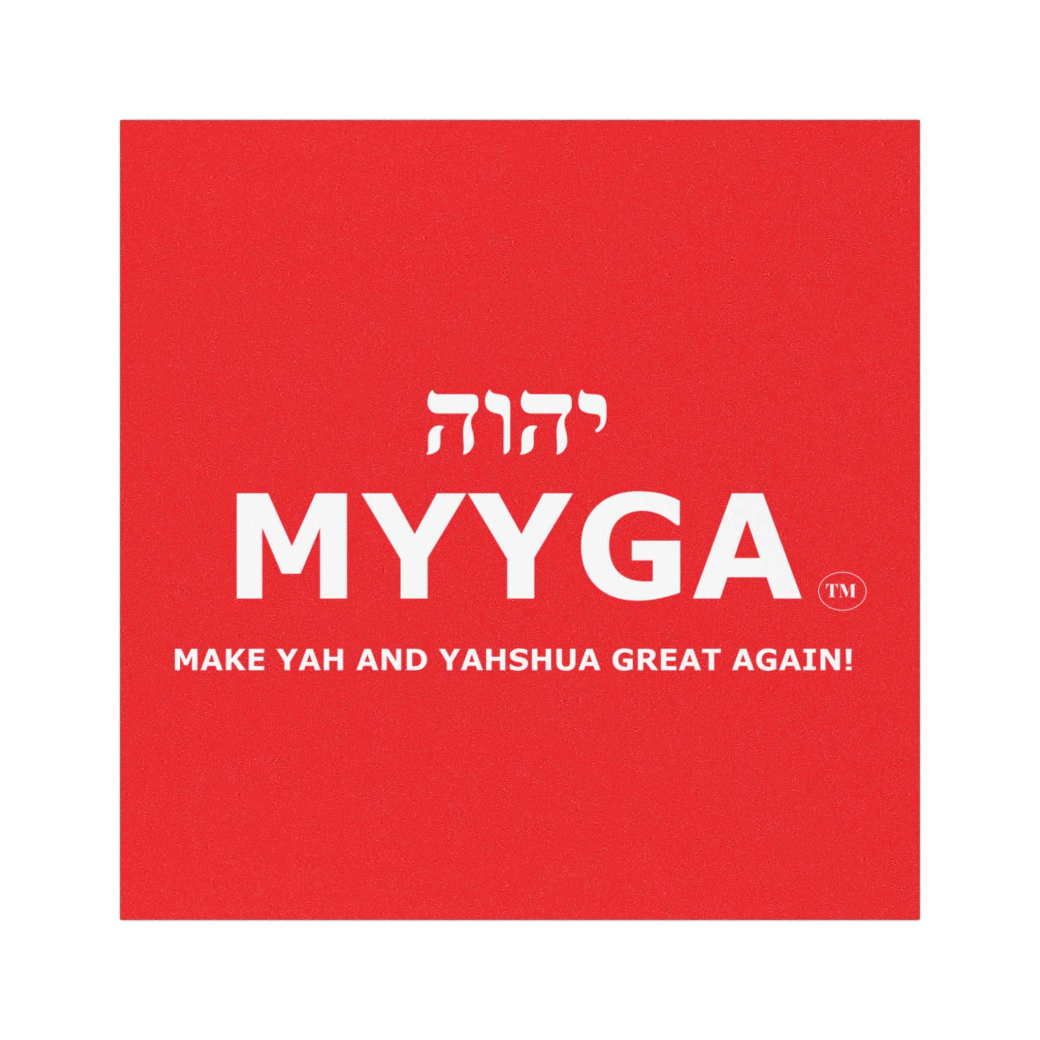 MYYGA - Make Yah And Yeshua Great Again - Hebrew Logo Car Magnet |