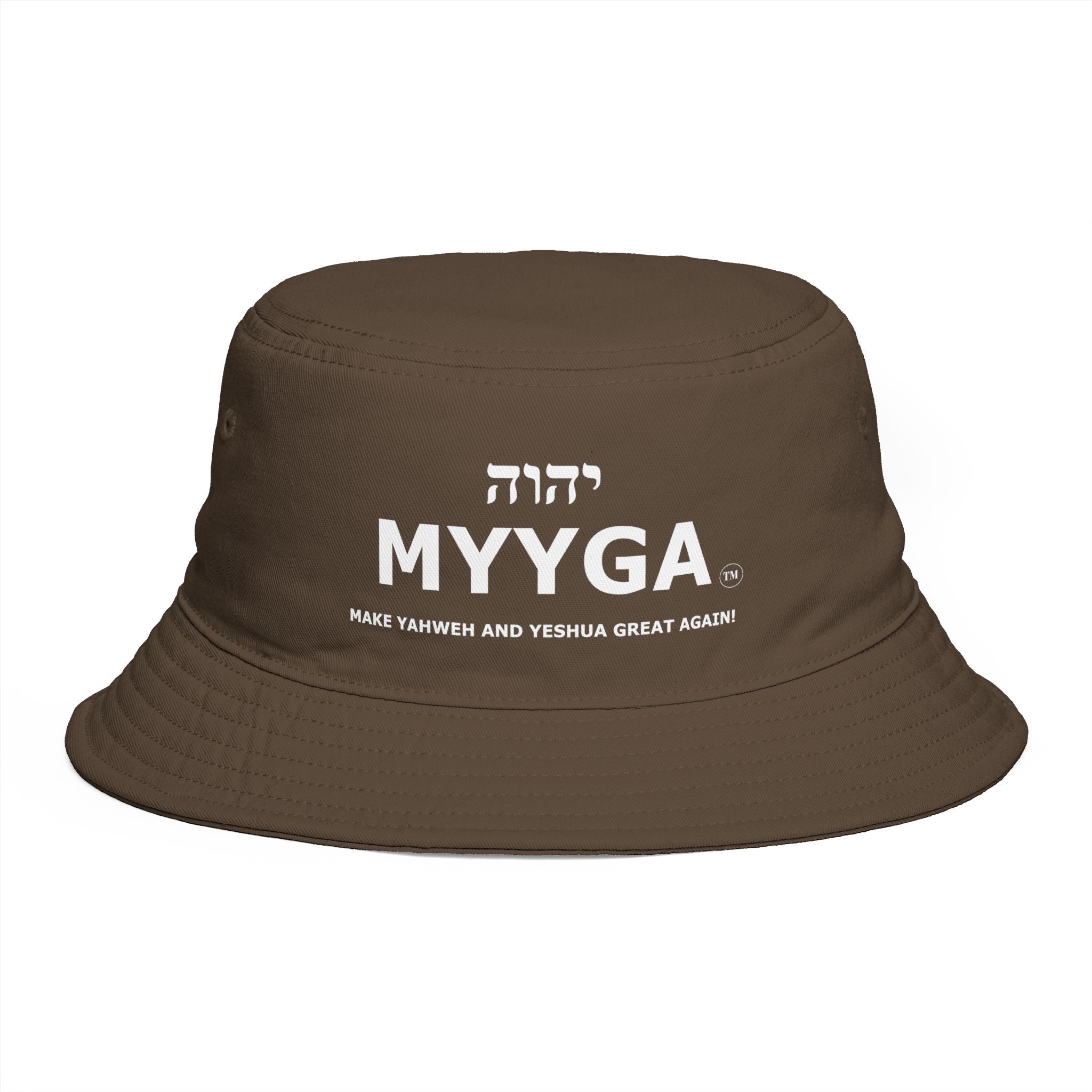 MYYGA - Make Yahweh And Yahshua Great Again - Solid Red Bucket Hat | All-Over Print Bucket Hat