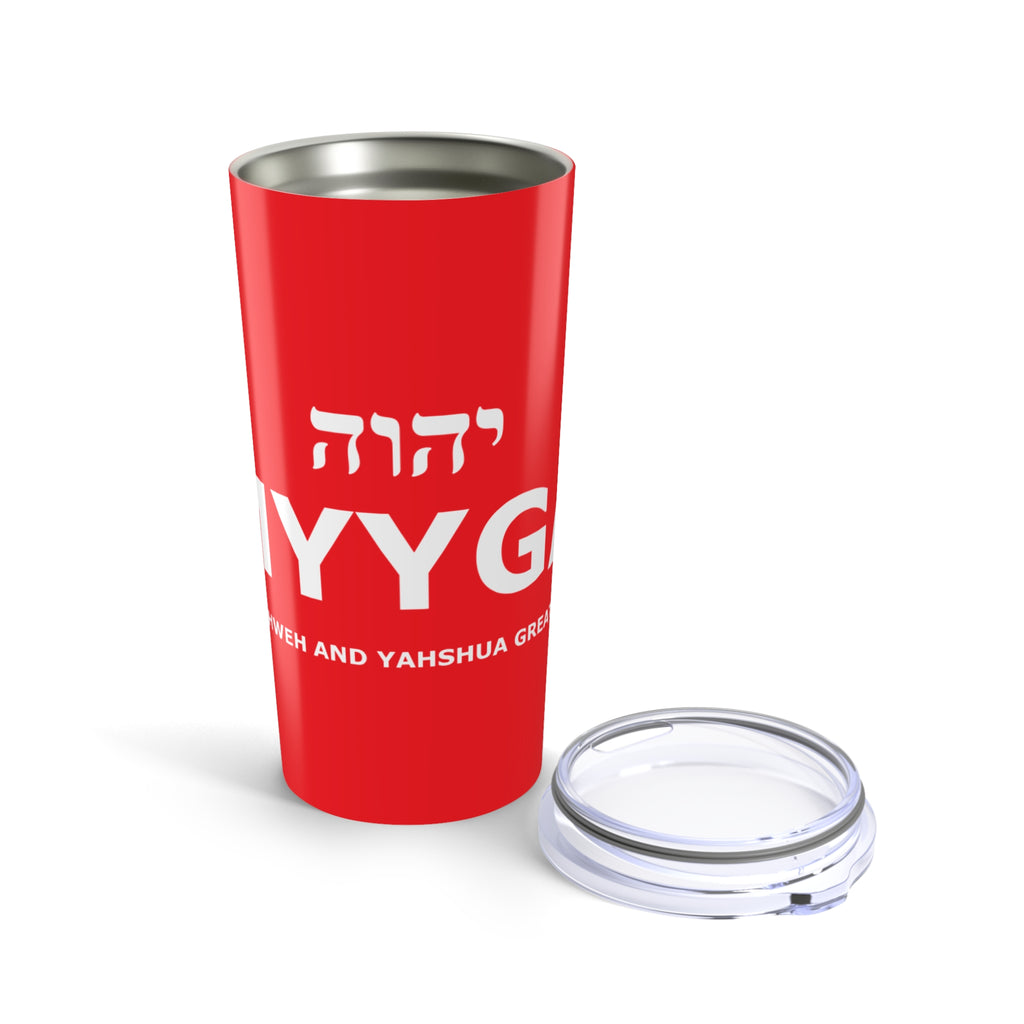 MYYGA - Make Yahweh And Yahshua Great Again - Tumbler 20oz | Red Scripture Design