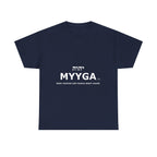 MYYGA - Make Yehovah And Yeshua Great Again - logo tee | Hebrew lettering graphic shirt