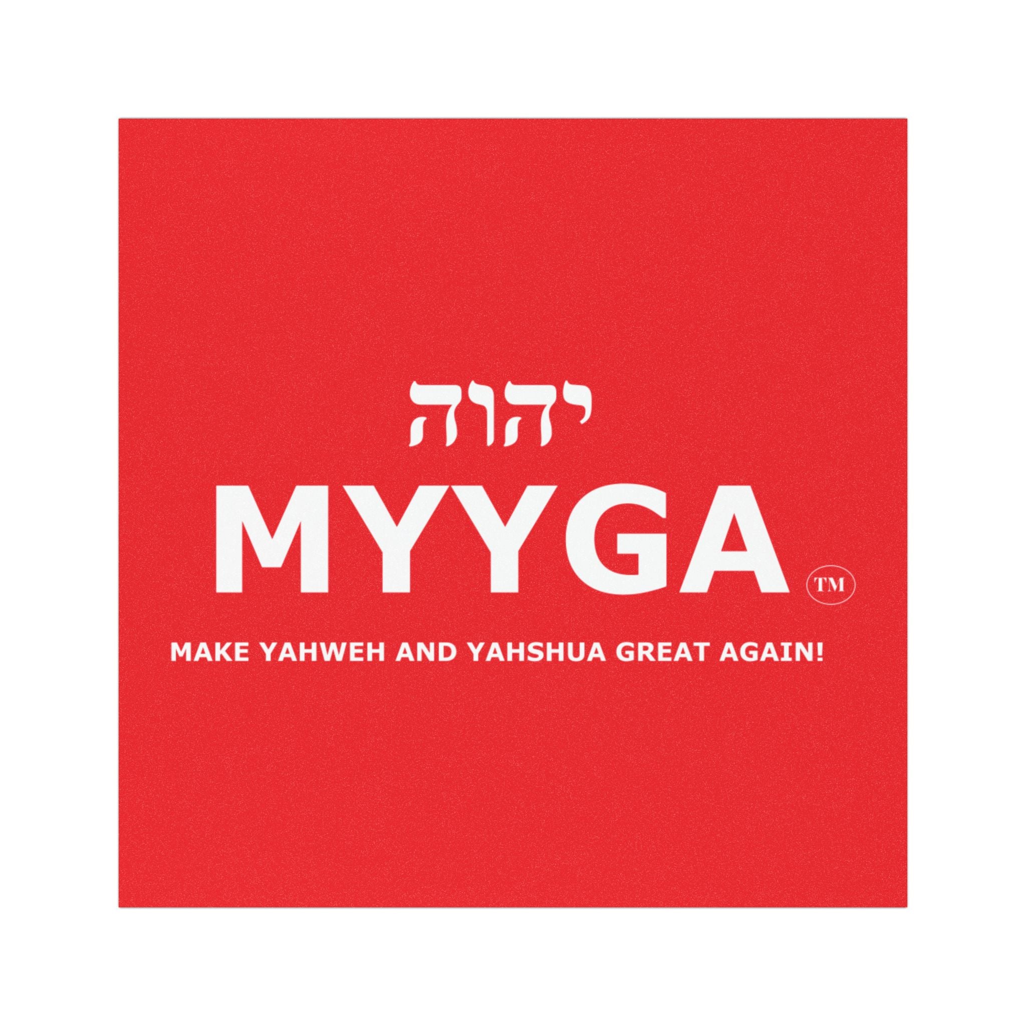 MYYGA - Make Yahweh And Yahshua Great Again - Hebrew Logo Car Magnet |