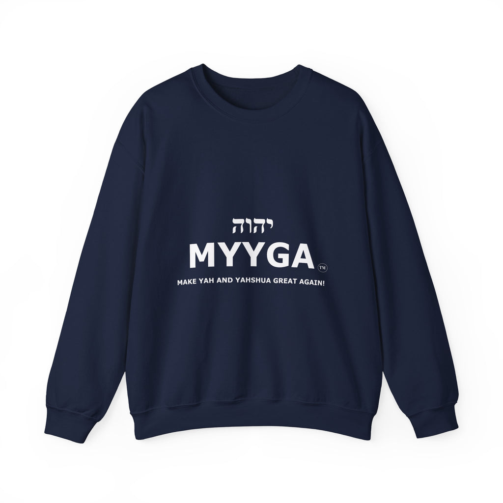 MYYGA - Make Yah And Yeshua Great Again - sweatshirt | Religious typography crewneck