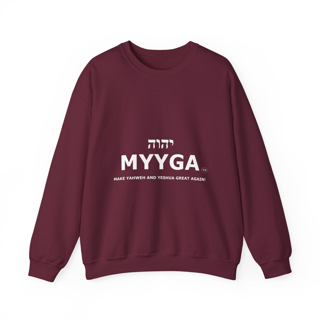 MYYGA - Make Yahweh And Yeshua Great Again - sweatshirt | Religious typography crewneck