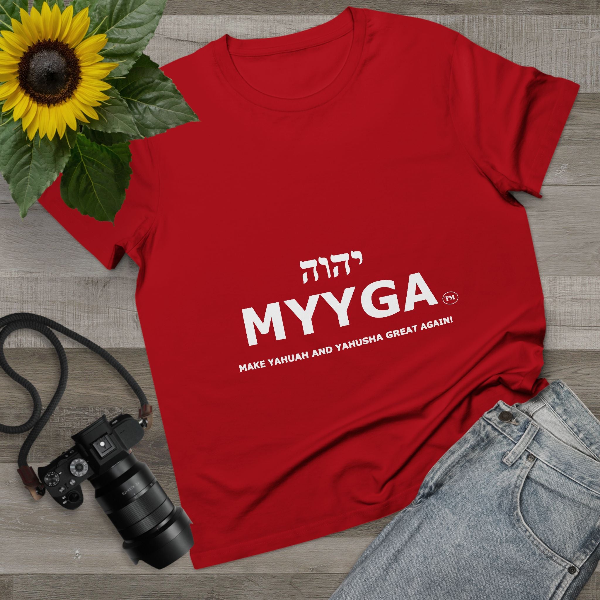 Maple Leaf Women’s Tee — Make Yahuah and Yahusha Great Again