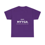MYYGA - Make Yahweh And Yahshua Great Again - logo tee | Hebrew lettering graphic shirt