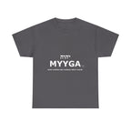 MYYGA - Make Yahweh And Yahshua Great Again - logo tee | Hebrew lettering graphic shirt