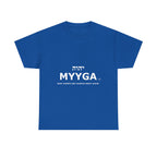 MYYGA - Make Yahweh And Yahshua Great Again - logo tee | Hebrew lettering graphic shirt