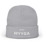 MYYGA - Make Yah And Yahshua Great Again - Embroidered Knit Beanie | Distressed Hebrew Accent