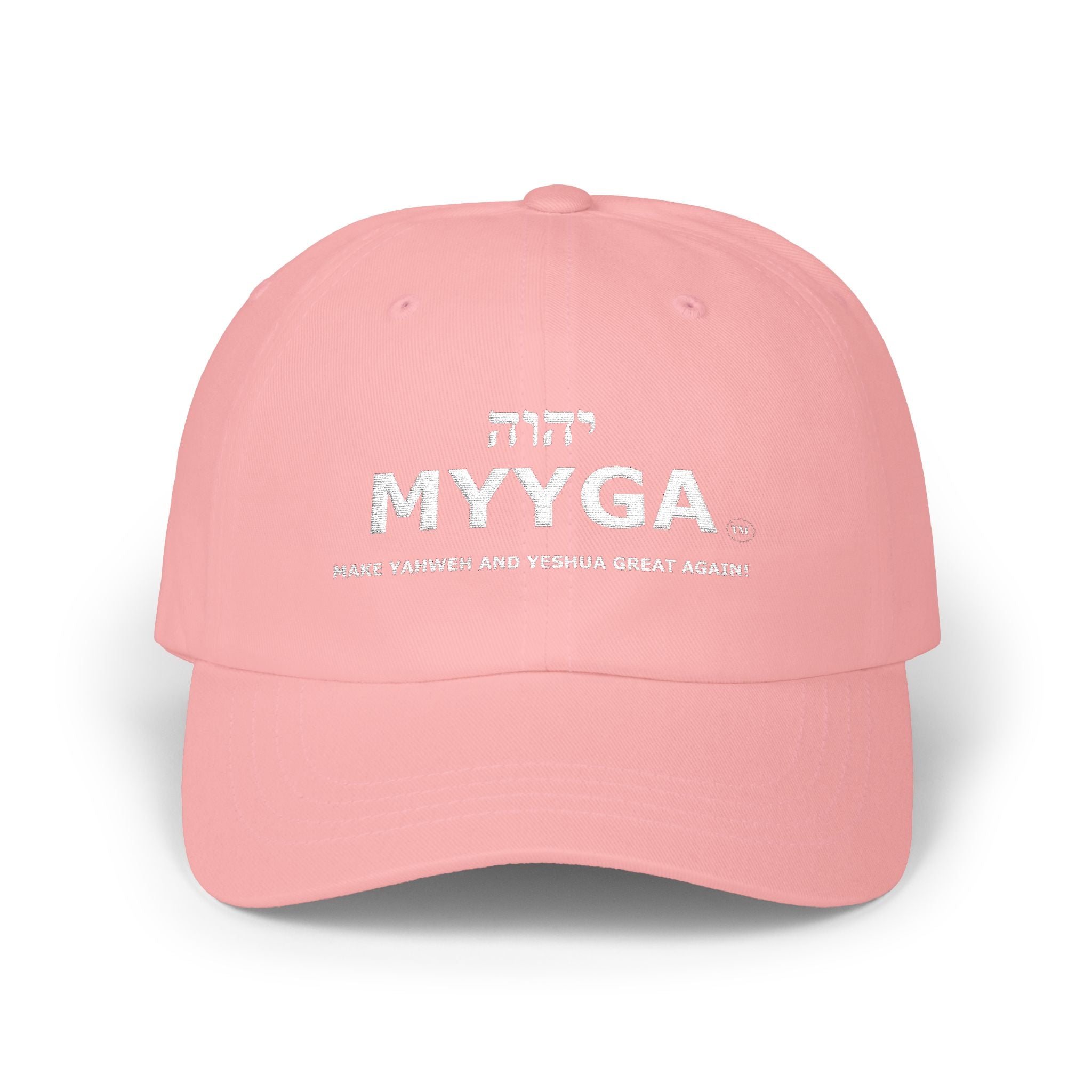 MYYGA - Make Yahweh And Yeshua Great Again - distressed logo Classic Dad Cap | vintage embroidered baseball hat